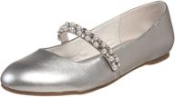 little nataly strap silver nappa girls' shoes and flats logo