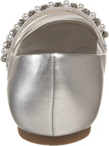 img 2 attached to Little Nataly Strap Silver Nappa Girls' Shoes and Flats