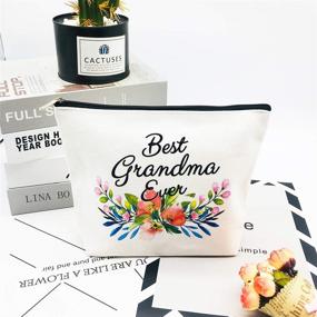 img 2 attached to 🎁 Best Grandma Ever Makeup Bag - Grandma Gifts, Mother's Day & Birthday Gifts for Grandmothers, Nana Gift for Mom from Granddaughter