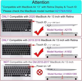 img 3 attached to Jvomk MacBook Air 13 Inch Case 2020 2019 2018 Release A2179 A1932 With Retina Display
