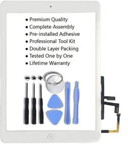 img 3 attached to 📱 High-Quality iPad 5 iPad Air Model A1474 A1475 White Digitizer Replacement Kit - Home Button, Camera Holder, Adhesive Stickers & Professional Tool Set Included