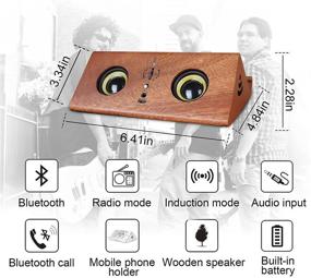 img 2 attached to 🔊 Arcwares 4 in 1 Portable Bluetooth Speaker: Solid Wood Design, Bluetooth 5.0, Booming Bass, Long Playtime - Perfect for Home, Office, Outdoor, and more!