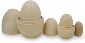 img 3 attached to Elevate Your Easter Decor with Unpainted Blank Wooden Nesting Set