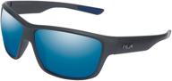 huk polarized lens sunglasses - performance frames for fishing, 🕶️ sports & outdoors | panto spar blue mirror/matte black | medium/large logo