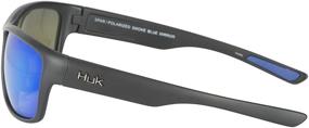 img 2 attached to HUK Polarized Lens Sunglasses - Performance Frames for Fishing, 🕶️ Sports & Outdoors | Panto Spar Blue Mirror/Matte Black | Medium/Large
