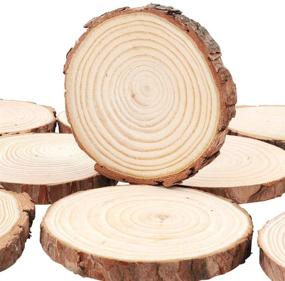 img 3 attached to 🌲 20 Pieces of Unfinished Natural Wood Slices: Ideal for Crafts, Christmas Ornaments, and DIY Projects - 3.5-4 inch Craft Wood Kit with Bark