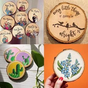 img 2 attached to 🌲 20 Pieces of Unfinished Natural Wood Slices: Ideal for Crafts, Christmas Ornaments, and DIY Projects - 3.5-4 inch Craft Wood Kit with Bark