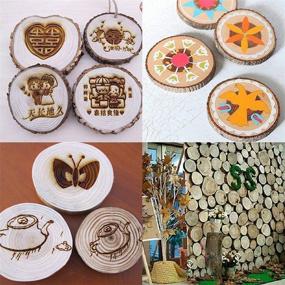 img 1 attached to 🌲 20 Pieces of Unfinished Natural Wood Slices: Ideal for Crafts, Christmas Ornaments, and DIY Projects - 3.5-4 inch Craft Wood Kit with Bark