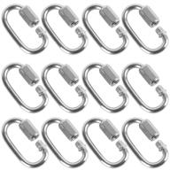 🔗 pack of 20 stainless steel quick link m3.5 connectors by kinjoek - heavy duty d locking looks for carabiner, hammock, camping & outdoor gear, with 150 lb max. load logo