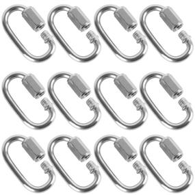 img 4 attached to 🔗 Pack of 20 Stainless Steel Quick Link M3.5 Connectors by KINJOEK - Heavy Duty D Locking Looks for Carabiner, Hammock, Camping & Outdoor Gear, with 150 Lb Max. Load