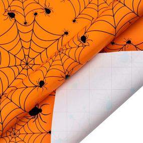 img 3 attached to Бумажный рулон с паутинным дизайном от WRAPAHOLIC - идеально подходит для Хэллоуина, праздников, вечеринок, упаковки подарков на беби-шауэр - 30 дюймов x 33 фута.