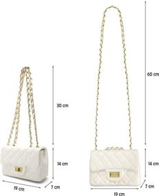 img 1 attached to Quilted Shoulder Crossbody Messenger Handbag Women's Handbags & Wallets