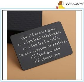 img 1 attached to Personalized FEELMEM Engraved Boyfriend Anniversary Men's Accessories: Ideal Wallets, Card Cases & Money Organizers