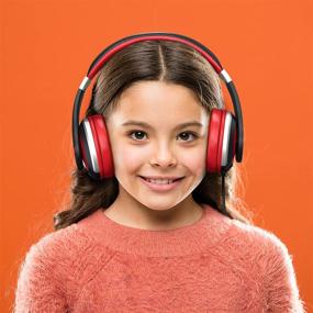 img 3 attached to Elecder i41 Kids Headphones: Foldable, Adjustable On-Ear Headphones for Children/Teens with 👧 3.5mm Jack - Ideal for Cellphones, Computers, MP3/4, Kindle, and School Use (Red/Black)
