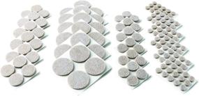 img 3 attached to 🏠 Scotch Felt Pads for Hardwood Floors Protection - Round, Beige Furniture Pads Assorted Sizes Value Pack, 162 Pads