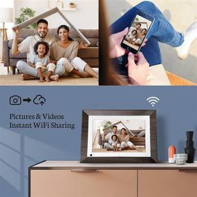 img 3 attached to 🖼️ BSIMB 10,1-дюймовая умная HD цифровая фоторамка - Wi-Fi с IPS сенсорным экраном, мгновенное показ фото и видео через электронную почту/приложение, 16 ГБ хранилище, автоматическое вращение, датчик движения