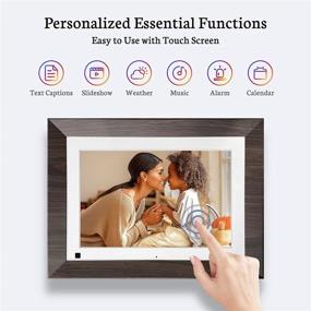img 1 attached to 🖼️ BSIMB 10,1-дюймовая умная HD цифровая фоторамка - Wi-Fi с IPS сенсорным экраном, мгновенное показ фото и видео через электронную почту/приложение, 16 ГБ хранилище, автоматическое вращение, датчик движения