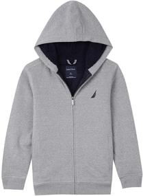 img 1 attached to 🧥 Nautica Boy's Expedition Sherpa Fleece Full Zip Hoodie - Warm and Cozy Outerwear for Adventurous Boys