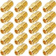 🔌 20pcs pasow f type rg6 coupler gold plated female to female barrel coaxial adapter - premium quality connectivity solution logo