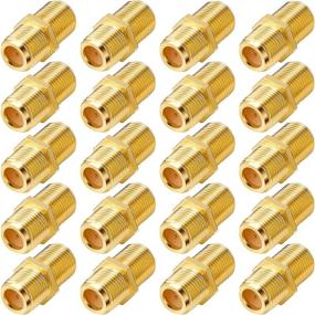 img 4 attached to 🔌 20pcs Pasow F Type RG6 Coupler Gold Plated Female to Female Barrel Coaxial Adapter - Premium Quality Connectivity Solution