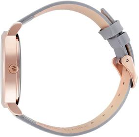 img 3 attached to WRISTOLOGY Olivia Rose Gold Women's Watch - Large Face Analog Easy-to-Read Numbers with Second Hand, Grey Leather Band - Perfect for Nurses