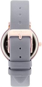 img 2 attached to WRISTOLOGY Olivia Rose Gold Women's Watch - Large Face Analog Easy-to-Read Numbers with Second Hand, Grey Leather Band - Perfect for Nurses