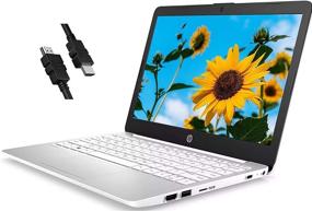 img 4 attached to 💻 Ноутбук HP 2021 Premium Stream 11 с диагональю 11,6 дюйма HD WLED Anti-Glare Intel Celeron N4000, 4 ГБ оперативной памяти 32 ГБ eMMC, Office 365 на 1 год, USB-C WiFi Win10 + кабель HDMI