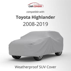 img 3 attached to 🚗 Ultimate Weatherproof SUV Cover for 2008-2019 Toyota Highlander - 5 Layer Protection for Indoor & Outdoor Use - Rain, Snow, Hail, Sun - Includes Theft Cable Lock, Bag & Wind Straps