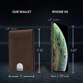 img 1 attached to Slim Money Clip Wallets Men