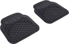 img 1 attached to 🚗 Enhanced Rubber Car Floor Mat Set - Amazon Basics, 4-Piece, Thick & Flexible, Black