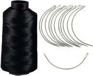 🧵 crispy collection 12 combo deal: jumbo cane weaving needle with 60 meter black thread logo