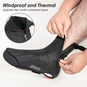 img 1 attached to Shiwely Winter Cycling Shoe Covers - Thermal, Water Resistant, Windproof Bicycle Overshoes for Men and Women