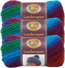 img 2 attached to 🍎 Apple Orchard Lion Brand Landscapes Yarn 545-205 (3-Pack)