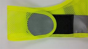 img 2 attached to 🚦 High-Visibility Yellow Reflective Safety Vest for Running or Cycling, Enhanced with 3M Scotchlite Reflective Material - Including LED Reflector and Armband