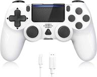 ps4 game controller, dual vibration joystick gamepad for ps4/ slim/pro, wireless six-axis remote controller with audio jack, charging cable for ps4/pc - enhanced seo logo