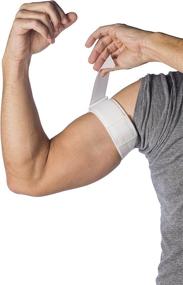 img 2 attached to 💦 Waterproof Compression Upper Arm Strap - Prevents Pulling and Tearing - Ideal for Swimmer's Arm, Bicep, and Tricep Tendonitis (Large)