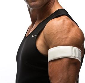 img 3 attached to 💦 Waterproof Compression Upper Arm Strap - Prevents Pulling and Tearing - Ideal for Swimmer's Arm, Bicep, and Tricep Tendonitis (Large)