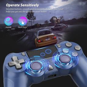 img 1 attached to 🎮 Nolansend Wireless Dual Vibration Game Joystick Controller for PS4 - Compatible with PS4 Console (Blue)