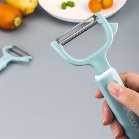 img 1 attached to 🔪 Maxcook Stainless Steel Y Peeler - Non-slip Handles for Multifunctional Peeling of Fruits and Vegetables such as Potato, Kiwi, Lemon, Tomato, Veggie, Carrot, Cucumber