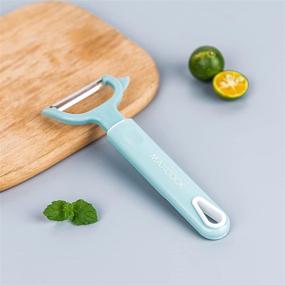 img 3 attached to 🔪 Maxcook Stainless Steel Y Peeler - Non-slip Handles for Multifunctional Peeling of Fruits and Vegetables such as Potato, Kiwi, Lemon, Tomato, Veggie, Carrot, Cucumber