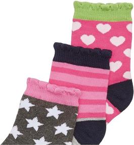 img 3 attached to 🧦 Носки для девочек Jefferies Socks, набор из 6 пар - с точками, сердечками и полосками