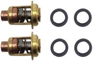 mercury marine 143f degree thermostat kit (75692q2 & 75692t) - high performance 2 pcs for 135-150hp outboard motors logo