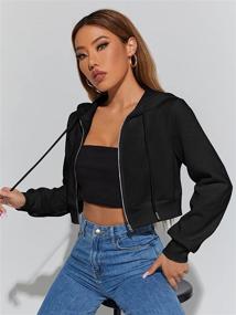 img 2 attached to 🧥 Floerns Women's Casual Cropped Pocket Coats, Jackets & Vests for Fashionable Women's Clothing