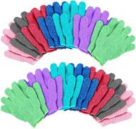 duufin 14 pairs exfoliating gloves: the ultimate body scrubber for shower, spa, massage, and dead skin cell removal logo