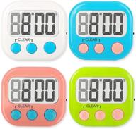 🕒 wutl 4 pack digital kitchen timer - powerful magnet, electronic countdown and count up, loud alarm, compact size - enhance your chef's toolkit! logo