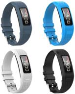 🌈 colorful soft silicone watbro bands for garmin vivofit 1/ vivofit 2 - replacement wristband for activity trackers - women & men logo