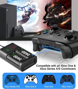 img 1 attached to 🎮 TechKen Controller Charger with 22600mAh Battery Packs for Xbox One/X/S, Xbox X, and Elite – Compatible with All Xbox One Controllers