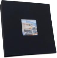 📚 hobbymaster prestige linen style postcard collecting album in sleek pure black design logo