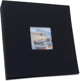 img 3 attached to 📚 Hobbymaster Prestige Linen Style Postcard Collecting Album in sleek Pure Black Design