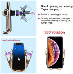 img 1 attached to Wireless Charger Intelligent Automatic Clamping Car Electronics & Accessories